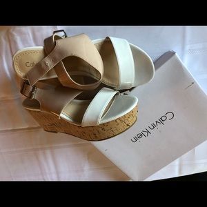 NWT 👡 Calvin Klein Wedge Sandals!